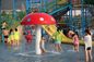 Outdoor Amusement Rainbow Mushroom Kids Water Playground Galvanized Carbon Steel