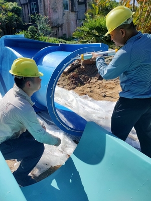 Slide idraulici in fibra di vetro a spirale a più corsie personalizzati