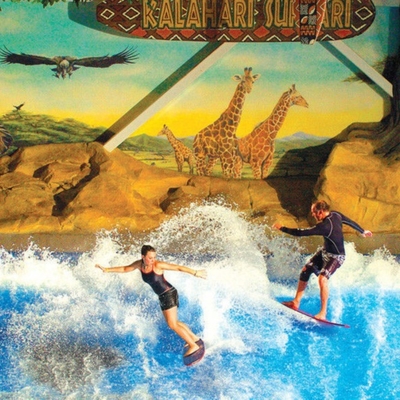 Giochi di sport del parco di divertimenti dell'acqua che praticano il surfing giro del bordo del cavaliere di flusso del simulatore