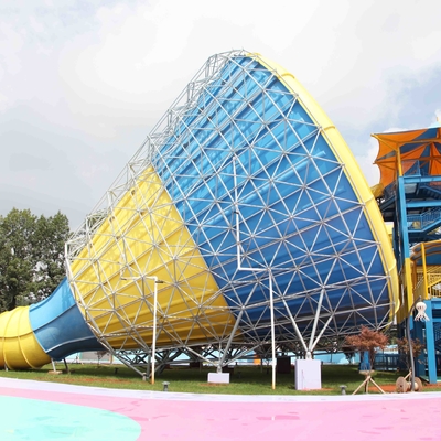Altezza adulta della piattaforma dell'acquascivolo 14.6m della vetroresina esterna variopinta in parco di tema