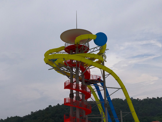 Acquascivoli extraterrestri della vetroresina/acquascivolo di stile acquascivolo a spirale aperto del parco nuovo
