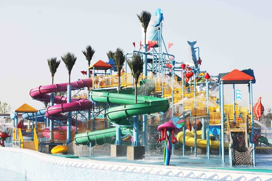 Giochi del parco dell'acqua della Camera dell'acqua della vetroresina di Gaint con l'acquascivolo per divertimento della famiglia