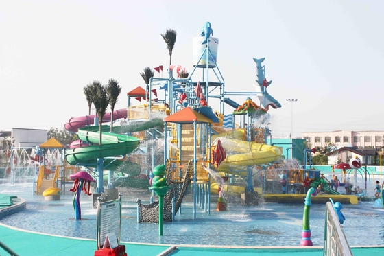 Giochi del parco dell'acqua della Camera dell'acqua della vetroresina di Gaint con l'acquascivolo per divertimento della famiglia