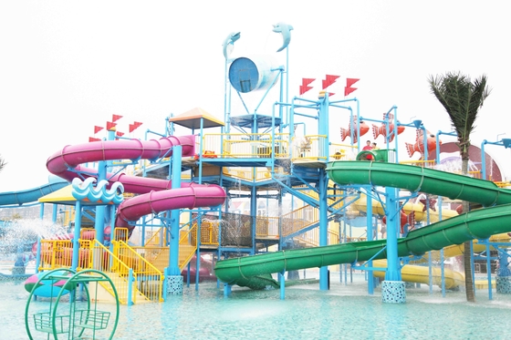 Giochi del parco dell'acqua della Camera dell'acqua della vetroresina di Gaint con l'acquascivolo per divertimento della famiglia
