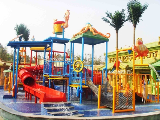 Campo da giuoco dell'acqua di parecchi dei vicoli bambini della vetroresina per configurazione del parco dell'acqua