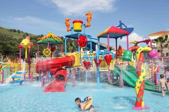 Camera dell'acqua del campo da giuoco dell'acqua dei bambini sicuri commerciali all'aperto della vetroresina per il parco dell'acqua