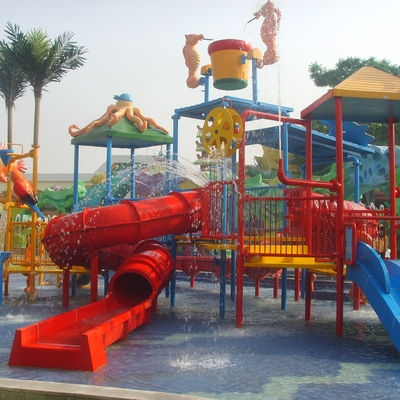 Attrezzature del parco dell'acqua, campo da giuoco dell'acqua dei bambini per 50 cavalieri 17,5 * 11 * 7m