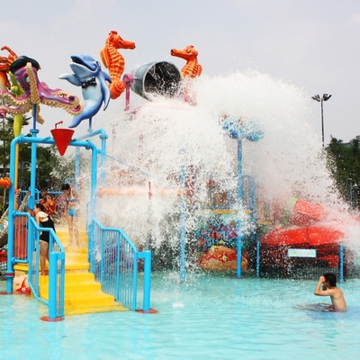 Attrezzature del parco dell'acqua, campo da giuoco dell'acqua dei bambini per 50 cavalieri 17,5 * 11 * 7m