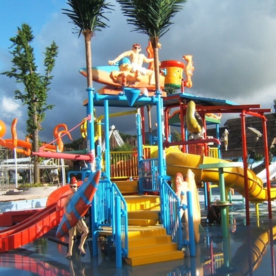 Attrezzature del parco dell'acqua, campo da giuoco dell'acqua dei bambini per 50 cavalieri 17,5 * 11 * 7m