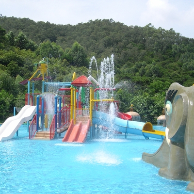 Sistema del campo da giuoco dell'acqua dei bambini della vetroresina dell'OEM, attrezzatura del gioco di piscina