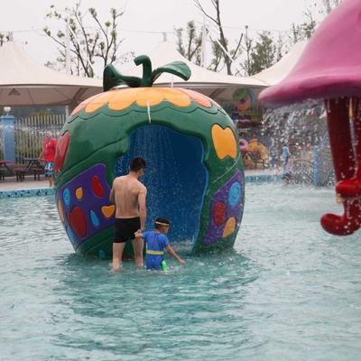L'attrezzatura variopinta della vetroresina del parco dello spruzzo della carpa per i bambini/bambini innaffia il campo da giuoco