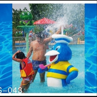 Giochi all'aperto della vetroresina dell'anatra dello spruzzo dell'acqua del parco dei bambini commerciali dell'attrezzatura