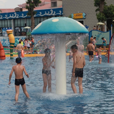Attrezzatura su misura di Waterpark del fungo dello spruzzo della vetroresina/PVC per i giochi dei bambini