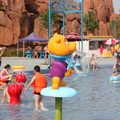 Attrezzatura del parco dello spruzzo di Sprayground dell'acqua, parco a forma di dell'acqua del gioco dell'acqua del fumetto della scimmia