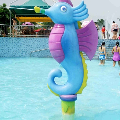 Ippocampo del fumetto dello spruzzo dei giochi dell'acqua della vetroresina dell'attrezzatura del parco dello spruzzo dei bambini per il parco dell'acqua