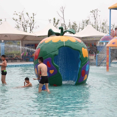 Campo da giuoco variopinto dell'attrezzatura del parco dello spruzzo della carpa/acqua dei bambini