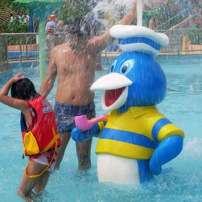 Giochi all'aperto della vetroresina dell'anatra dello spruzzo del parco dei bambini commerciali dell'attrezzatura per il parco dell'acqua