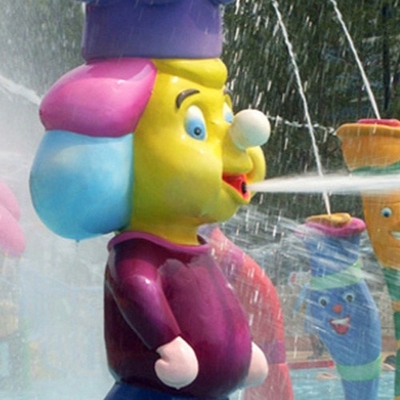 Parco dell'acqua del gioco dell'acqua di Sprayground dell'acqua, attrezzatura a forma di del parco dello spruzzo del fumetto della scimmia