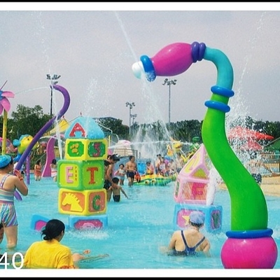 Gioco su misura dell'acqua dell'attrezzatura del parco dell'acqua, vetroresina, icona dello spruzzo del girasole del PVC per il parco dell'acqua