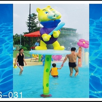 Attrezzatura su misura del parco dello spruzzo della vetroresina, acqua Sprayground del gatto dello spruzzo per gli adulti dei bambini