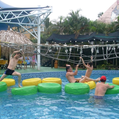 Minore di lemna della vetroresina del gioco dell'acqua dello stagno di acqua dell'attrezzatura del parco dell'acqua per divertimento del gioco della famiglia