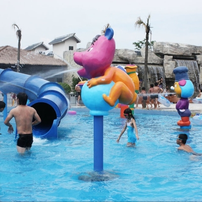 Strutture del gioco dell'acqua del fumetto del coniglio, attrezzature del parco dello spruzzo, attrezzatura del campo da giuoco dell'acqua