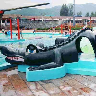Lo scorrevole del coccodrillo del fumetto dell'attrezzatura del parco dell'acqua della vetroresina per i bambini/ha personalizzato l'acquascivolo