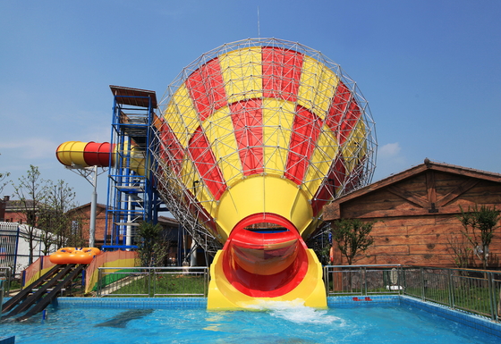 Super Tornado Slide in fibra di vetro per piscine Vison Parchi acquatici Disegno di attrezzature