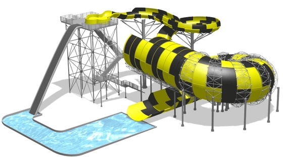 Acquascivolo commerciale dell'anaconda per il waterpark di divertimento di avventura/acquascivolo della vetroresina