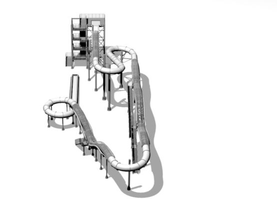 Giri eccellenti della torre della caduta libera dello scorrevole della metropolitana della vetroresina extraterrestra (HT-52)