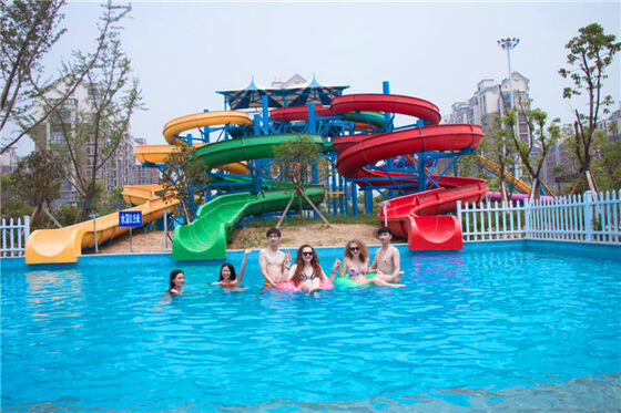 Slide idraulico a spirale su misura a più corsie per parchi acquatici - Produttore certificato SGS