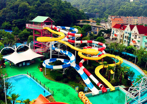 Slide idraulico a spirale su misura a più corsie per parchi acquatici - Produttore certificato SGS
