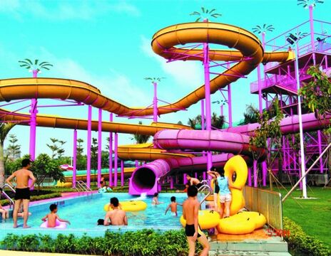 Slide idraulico a spirale su misura a più corsie per parchi acquatici - Produttore certificato SGS