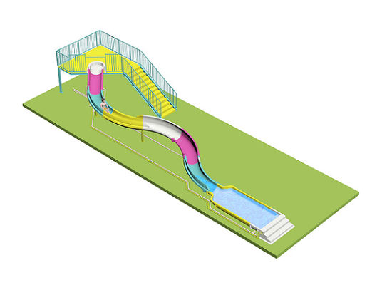 Scivoli a spirale per bambini per il parco acquatico