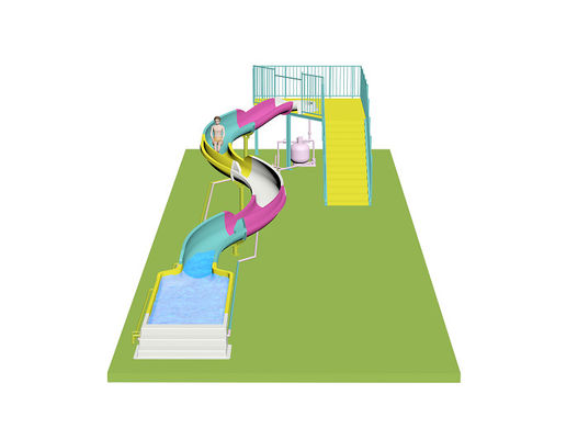 Scivoli a spirale per bambini per il parco acquatico