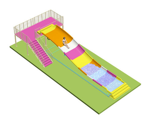 Scivolo d'acqua in fibra di vetro per parco acquatico con installazione rapida e lunghezza personalizzata