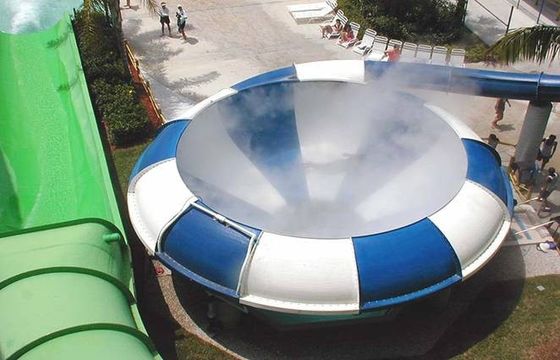 Space Bowl Water Slide con altezza di piattaforma di 10,65 m, capacità di 180 persone e struttura in acciaio galvanizzato a caldo
