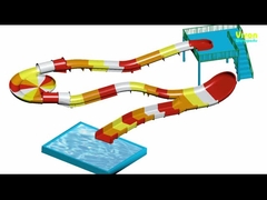 Scivoli d'acqua in fibra di vetro in acciaio inossidabile con colore arcobaleno per bambini / adulti nel parco acquatico