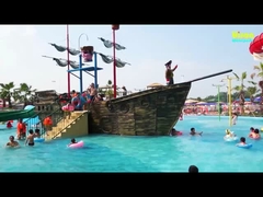 Fibra di vetro attrezzature per parchi acquatici, pirate ship kids scivoli d' acqua